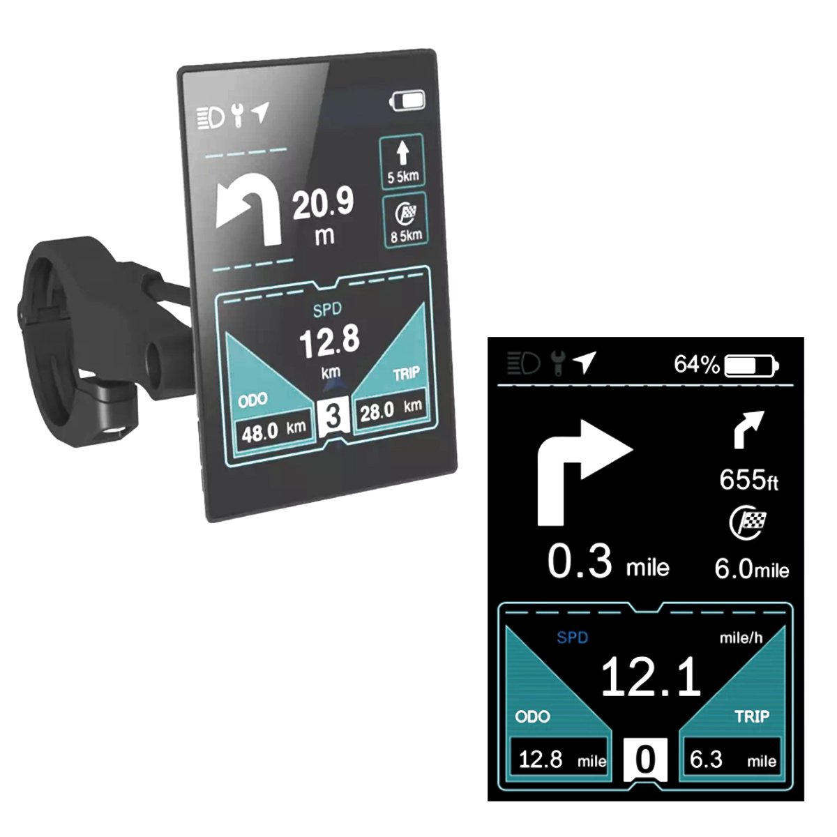 Bafang Smart Color IPS Sunlight Readable Display EB04 for Bafang 8FUN Mid Drive Motor Kits UART